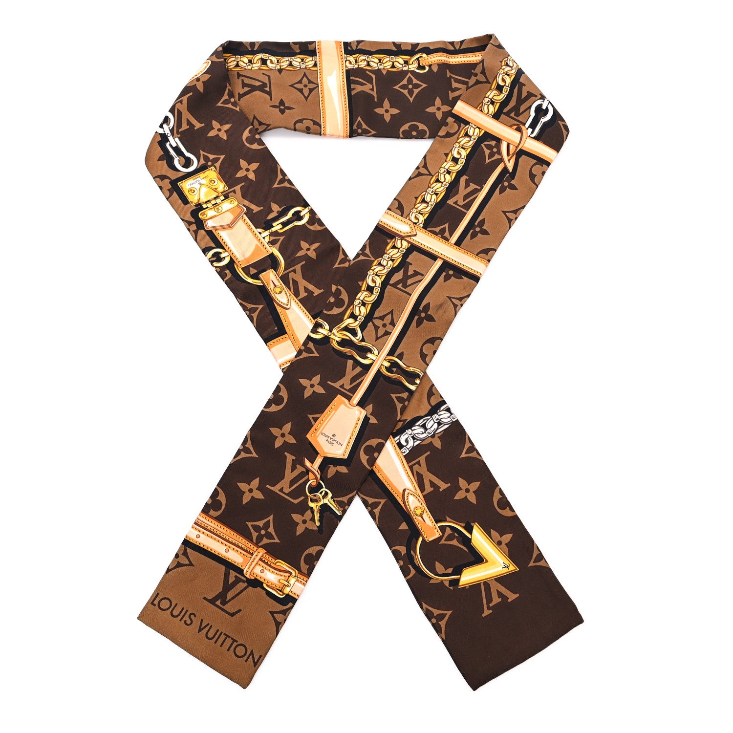 Louis Vuitton Silk Monogram Confidential Bandeau Brown 1 of 3
