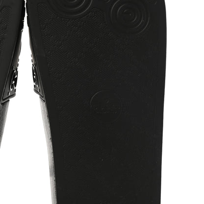 Gucci Rubber GG Monogram Perforated Womens Slide Sandals 37 Black 6 of 7
