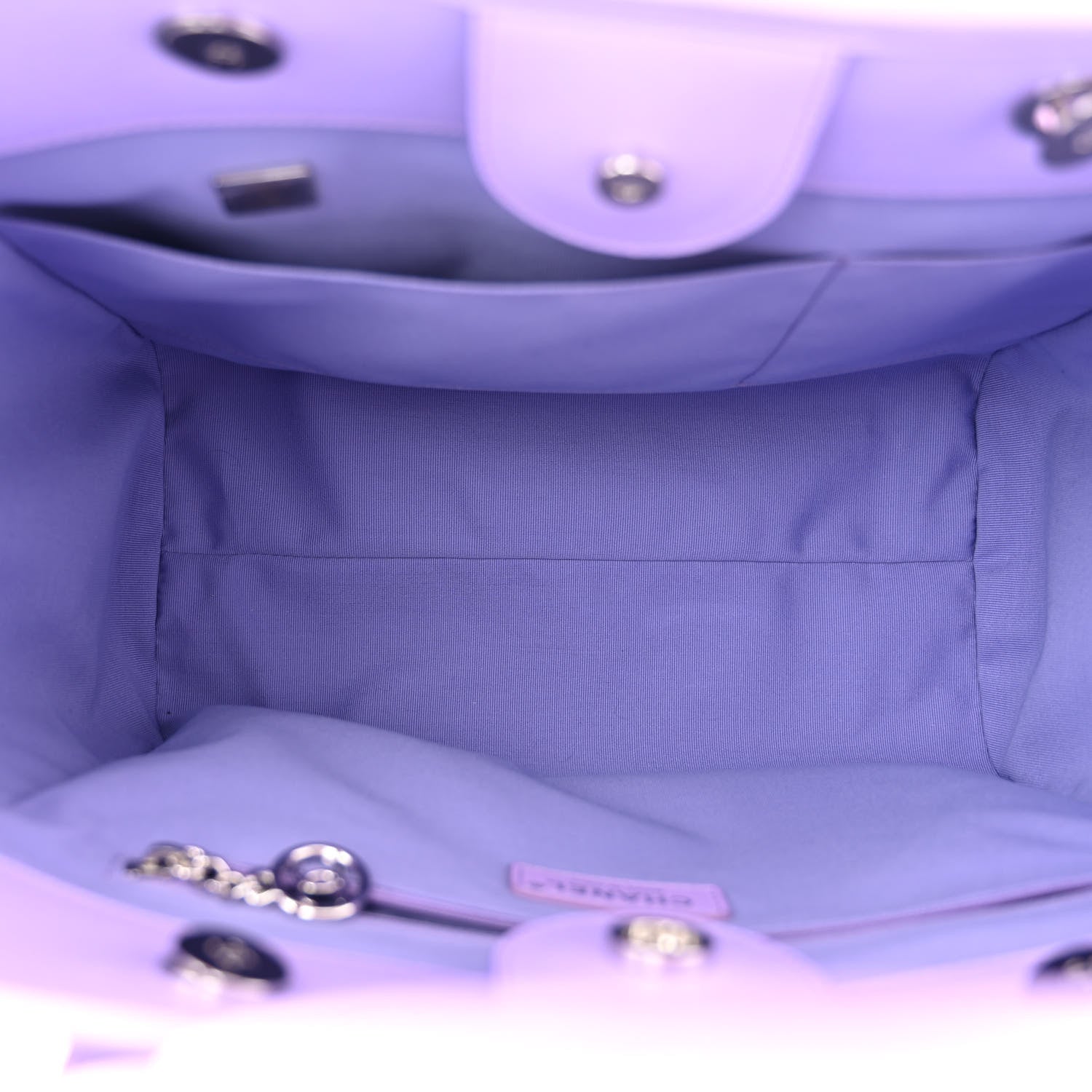 Chanel Shaded Calfskin Small Deauville Tote Light Purple Pink Coral 6 of 12