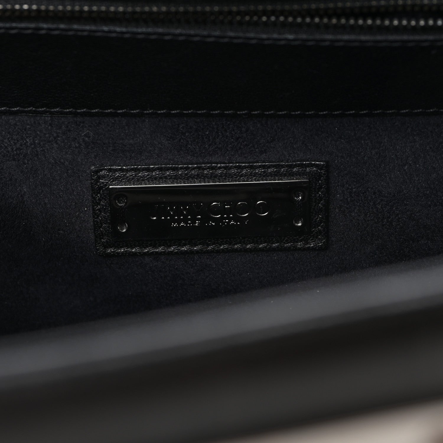 Jimmy Choo Crocodile Embossed Calfskin Riley Tote Black 6 of 10