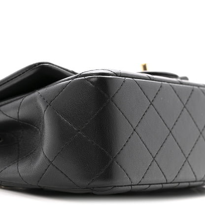 Chanel Lambskin Quilted Mini Rectangular Flap Black 9 of 12