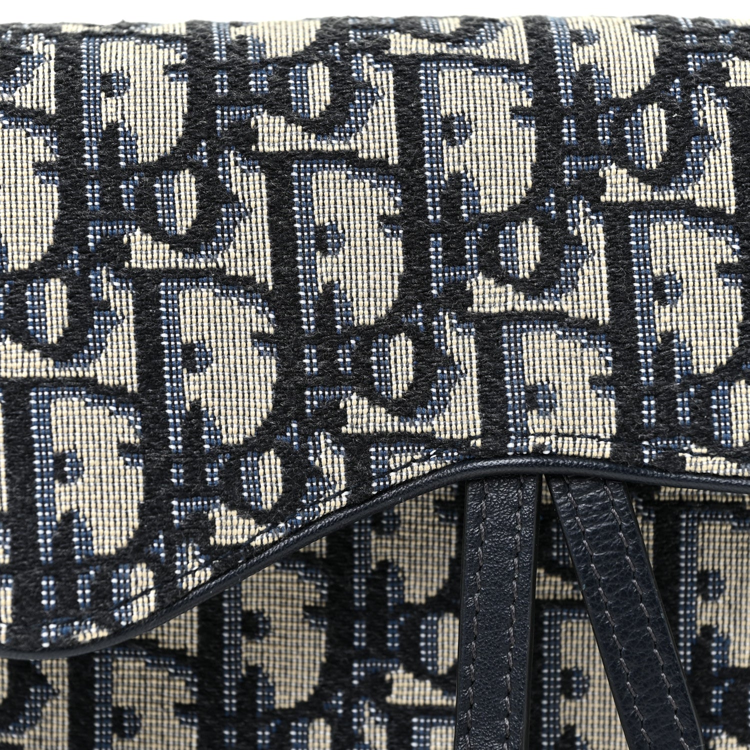 Christian Dior Oblique Saddle Belt Bag Blue 7 of 12
