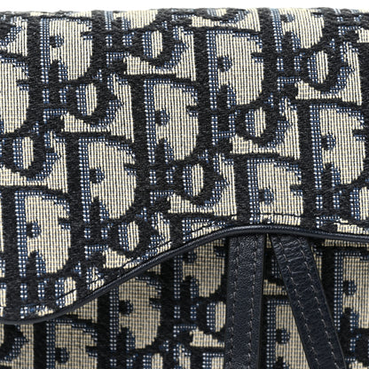 Christian Dior Oblique Saddle Belt Bag Blue 7 of 12