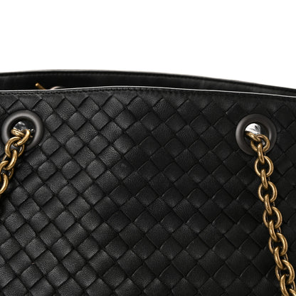 Bottega Veneta Nappa Intrecciato Medium Classic Chain Strap Tote Black 12 of 17
