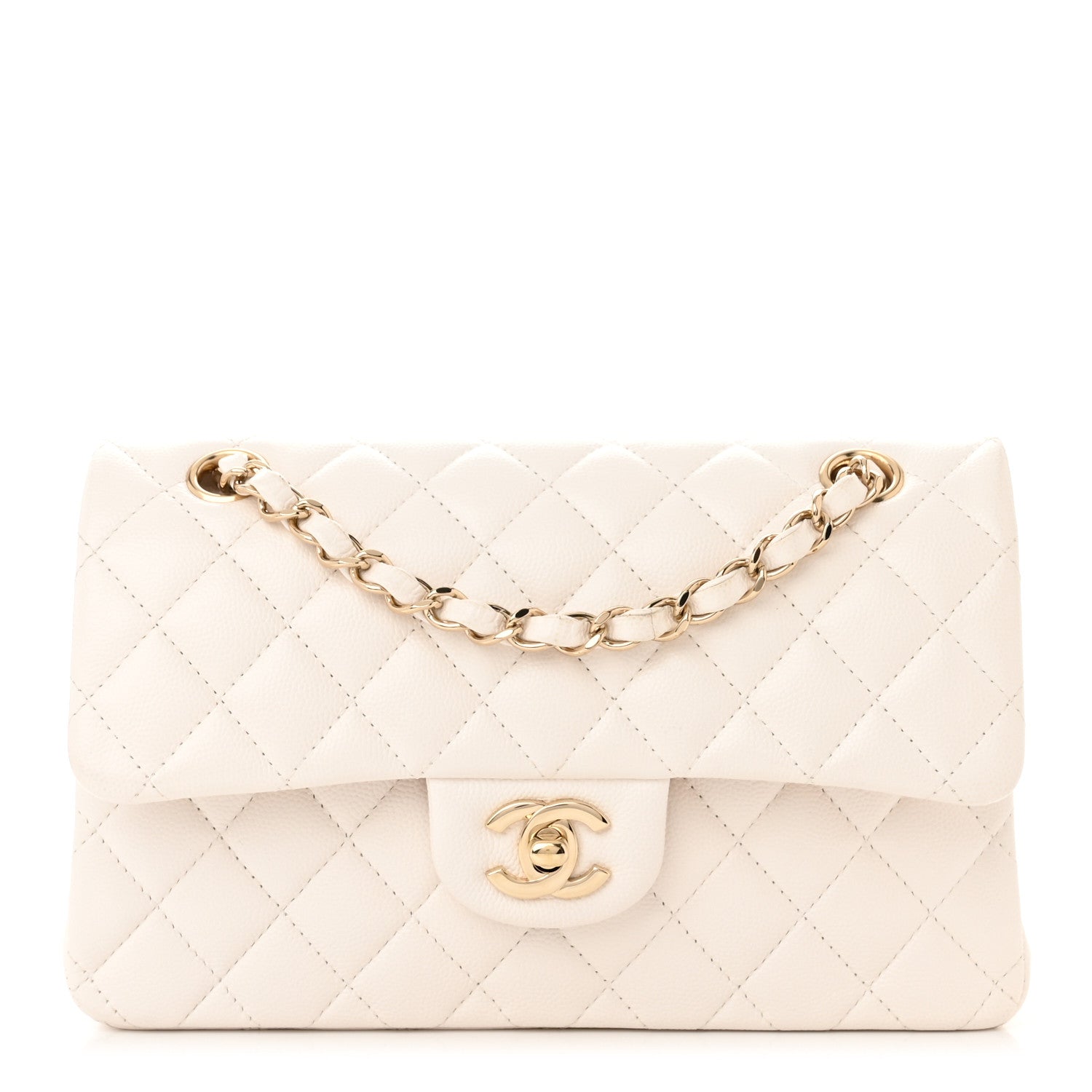 Chanel Caviar Quilted Small Double Flap White 1 of 10