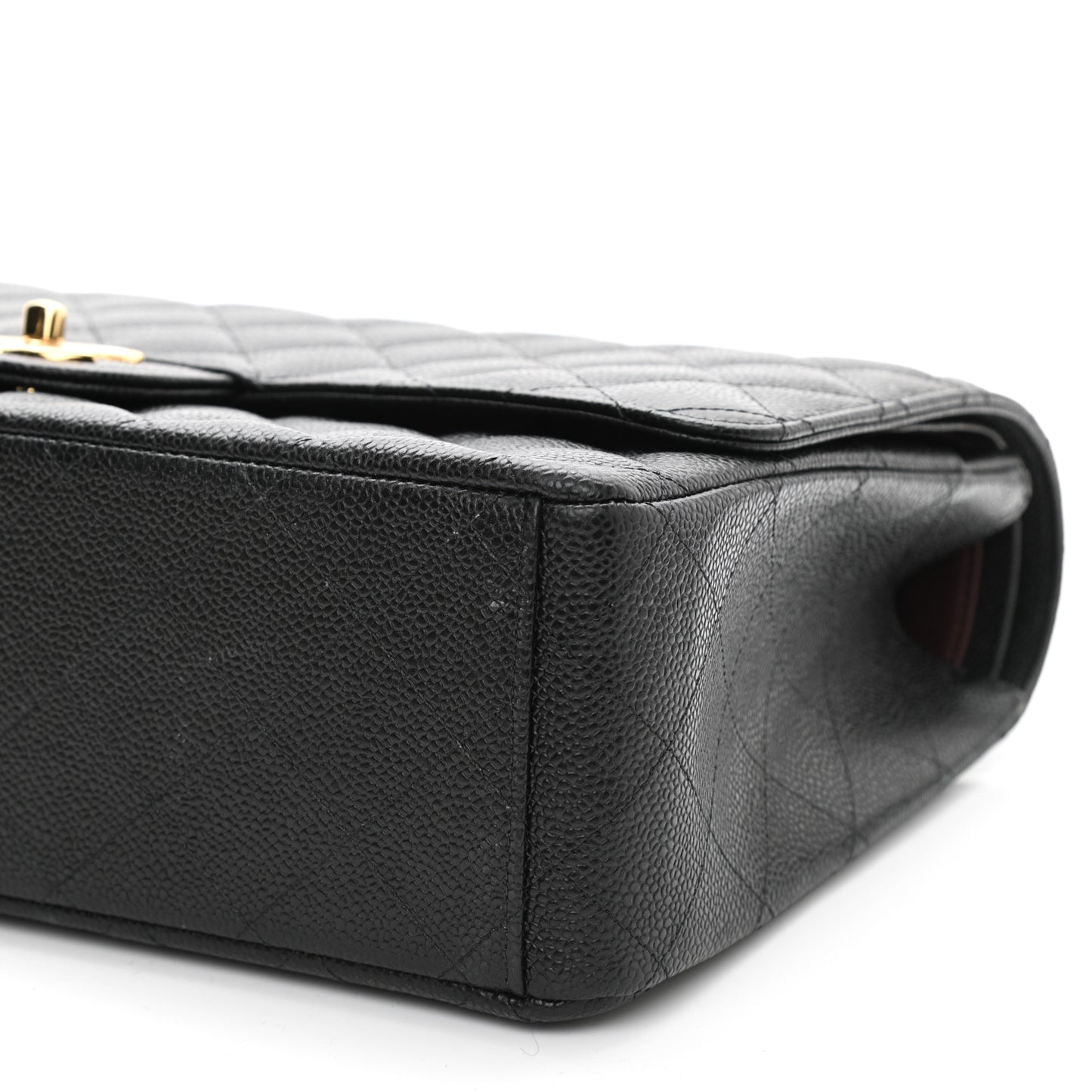Caviar Quilted Maxi Double Flap Black