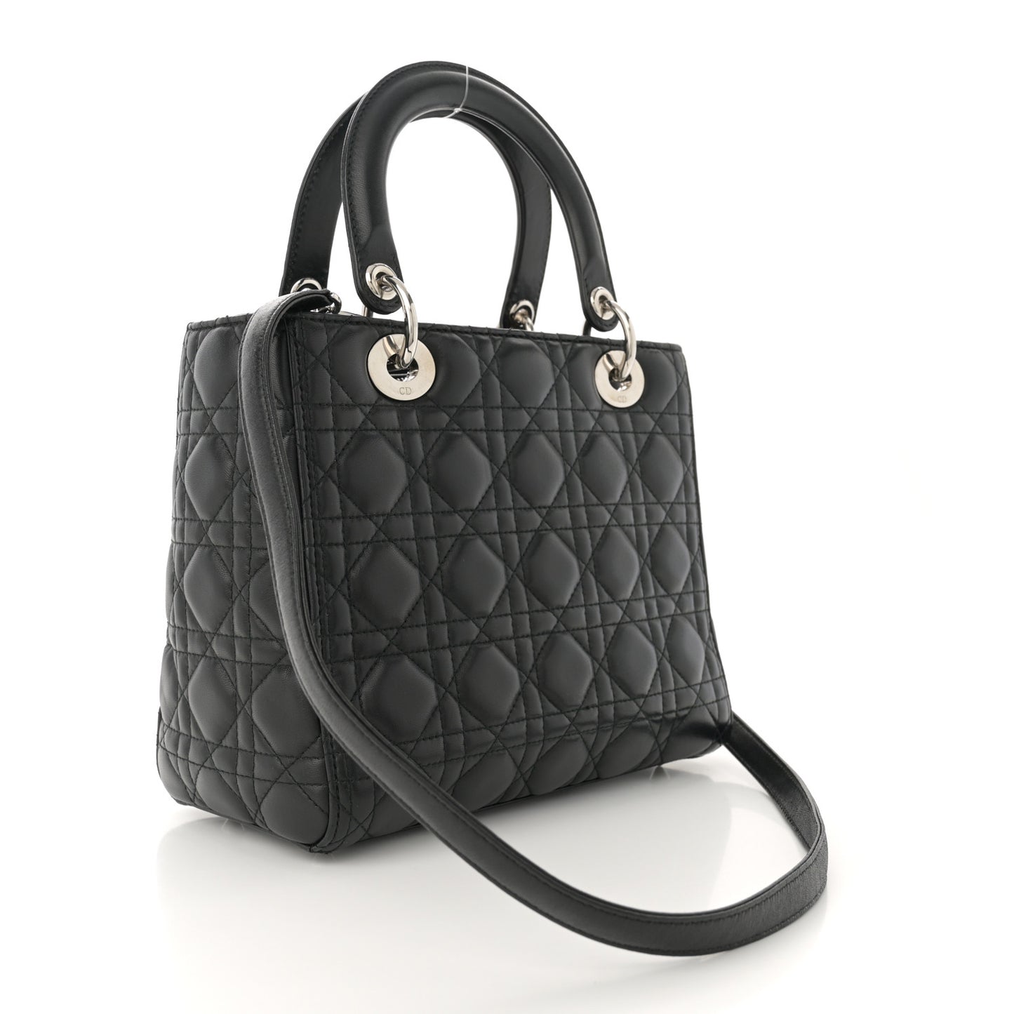Lambskin Cannage Medium Lady Dior Black