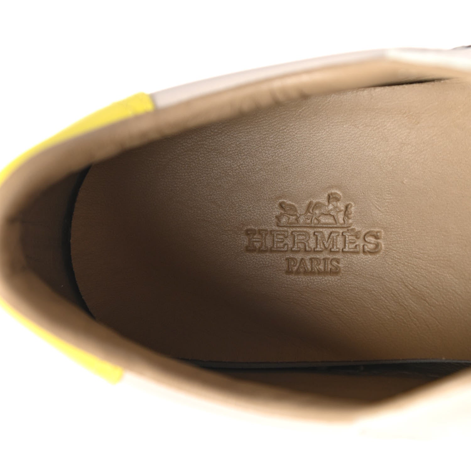 Hermes Calfskin Pegase Pop Quicker Sneakers 36.5 Beige Multicolor 7 of 8