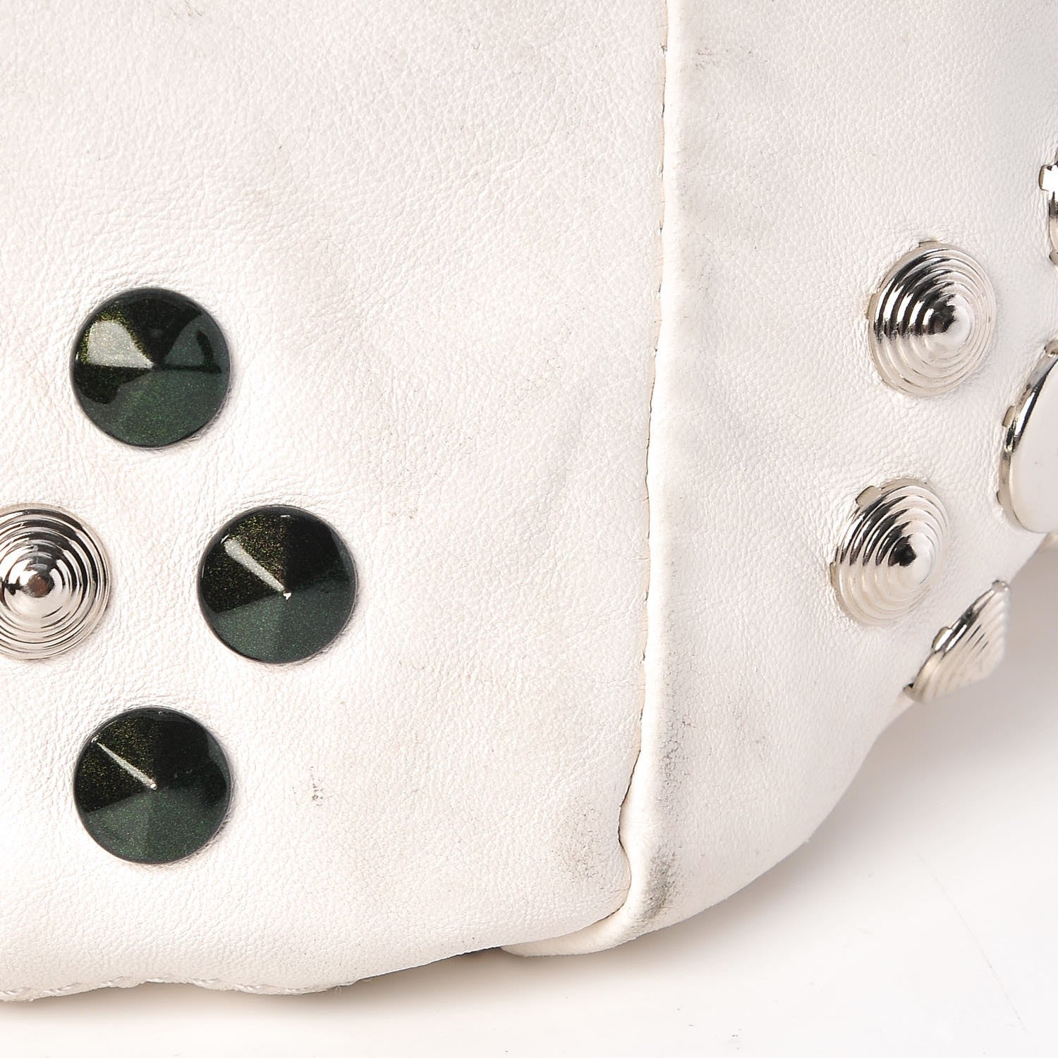 Jimmy Choo Calfskin Studded Lola Tote White 11 of 12