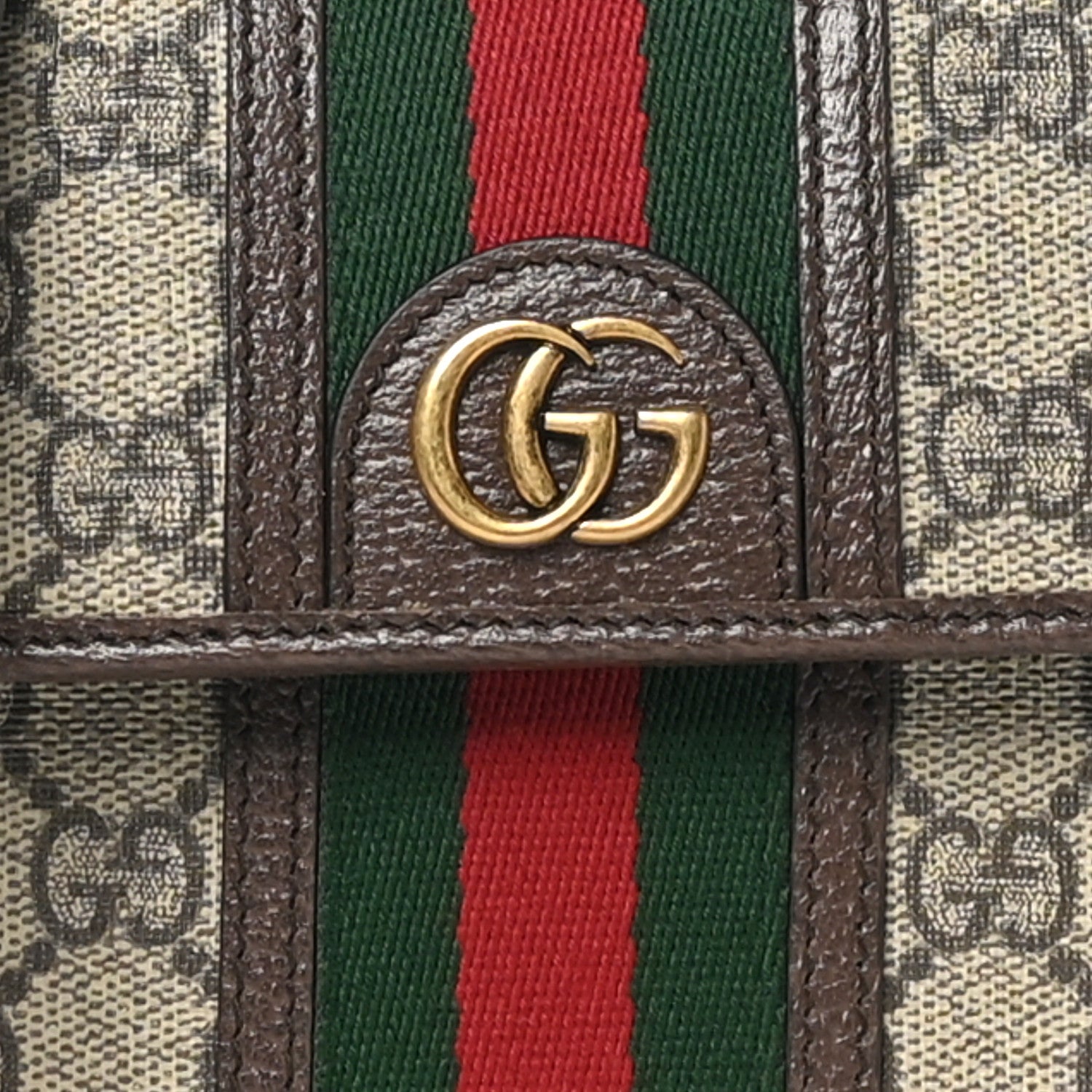 Gucci GG Supreme Monogram Web Mini Ophidia Crossbody Bag Beige New Acero 7 of 10