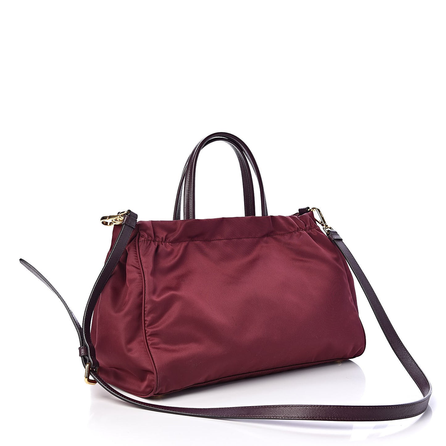 Tessuto Nylon Saffiano Tote Granato