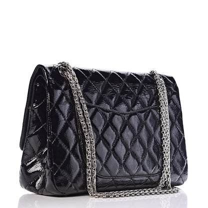 Chanel Distressed Patent Quilted 2.55 Reissue 227 Flap Black 3 of 16