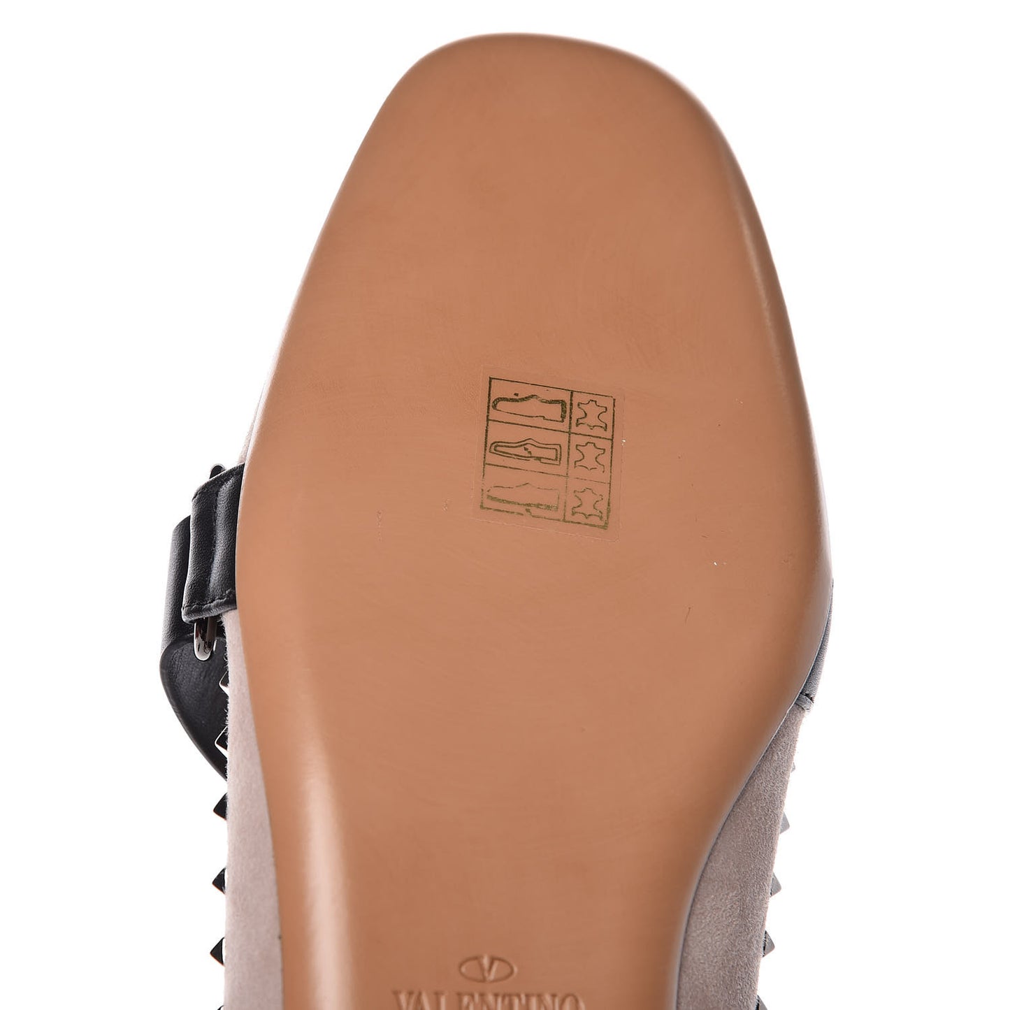 Suede Soul Rockstud Strappy Ballerina Flats 38.5 Poudre Black