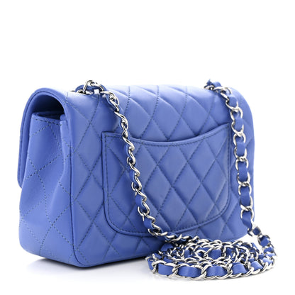 Chanel Lambskin Quilted Mini Rectangular Flap Light Blue 3 of 12