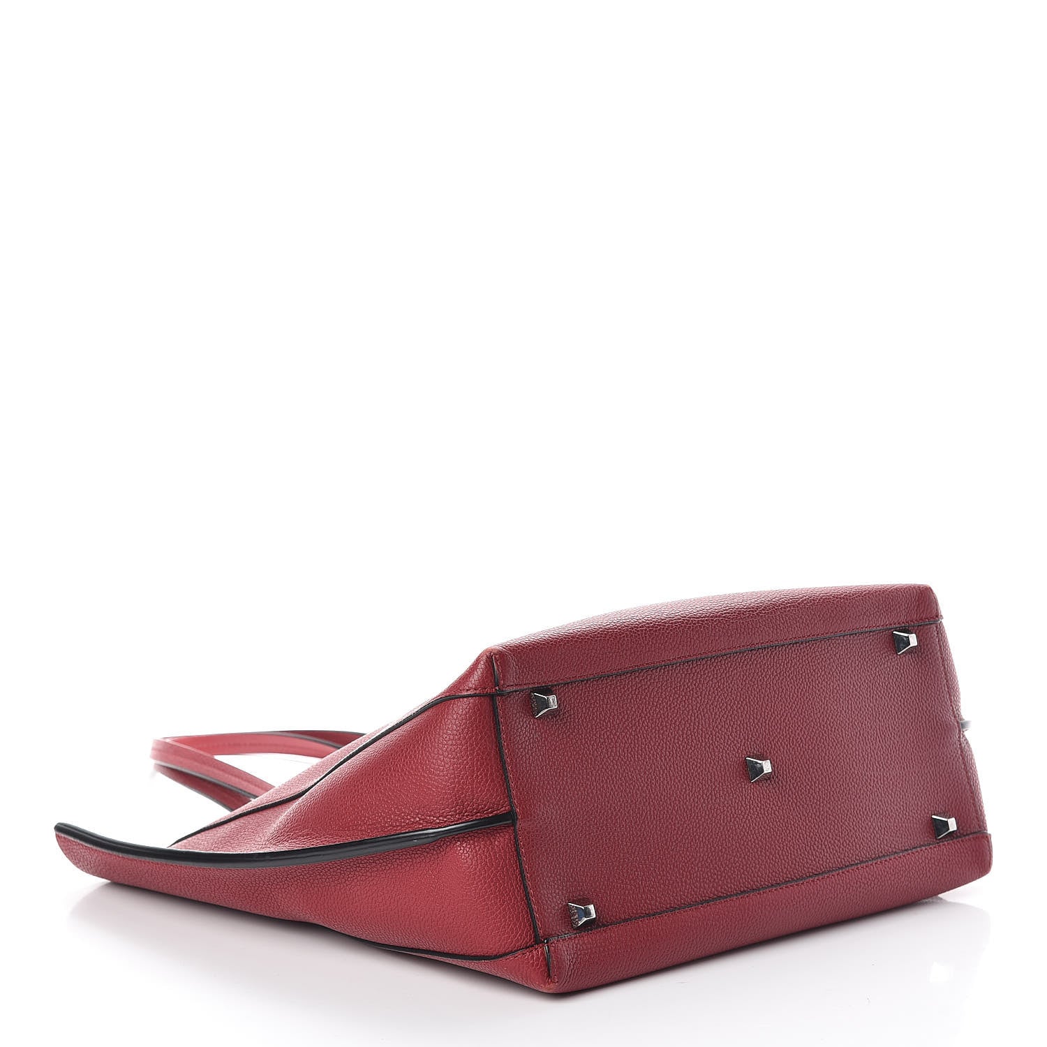 MCM Pebbled Calfskin Tote Ruby 4 of 13