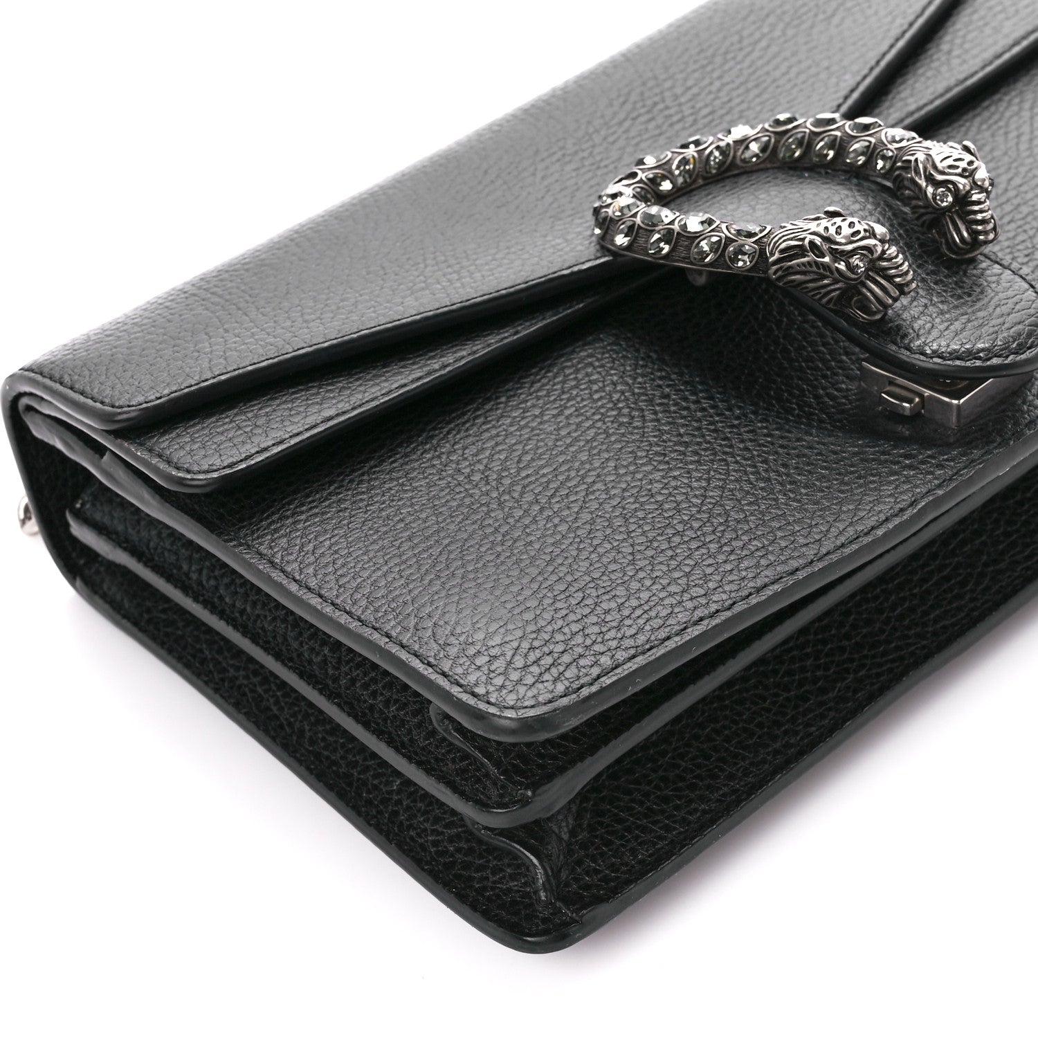 Gucci Pebbled Calfskin Small Dionysus Shoulder Bag Black 11 of 14