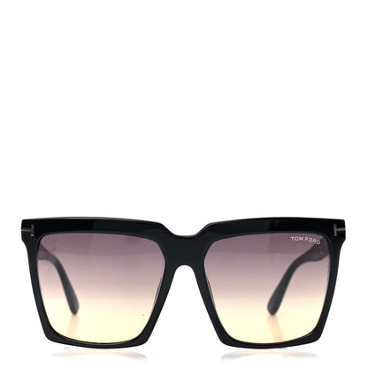 Tom Ford Acetate Polarized Sabrina Cat Eye Sunglasses TF764 Black 2 of 8