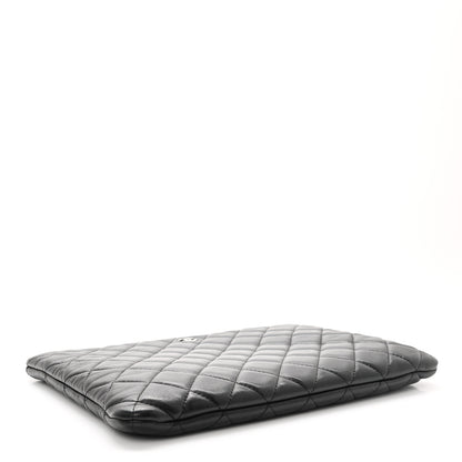 Chanel Lambskin Quilted Medium Cosmetic Case Black 4 of 8