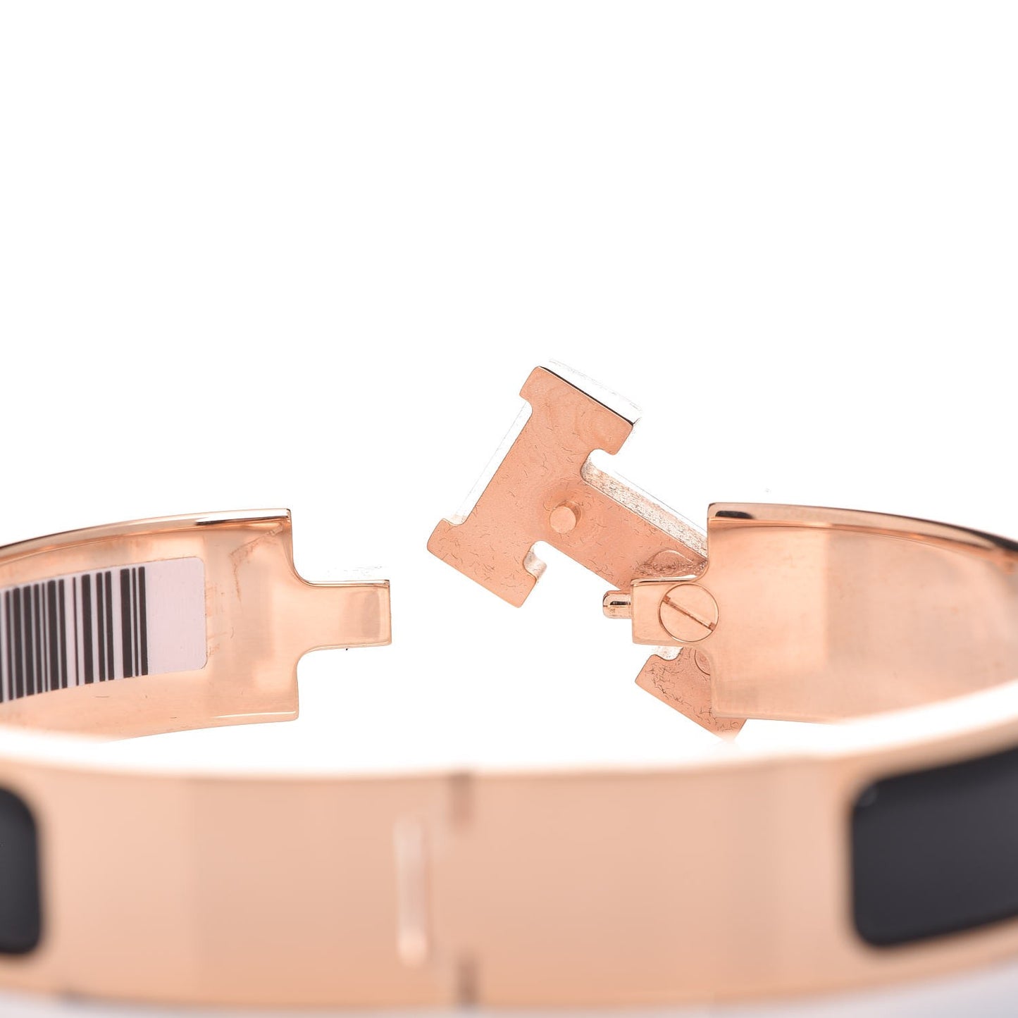 Enamel Narrow Clic Clac H Bracelet PM Black