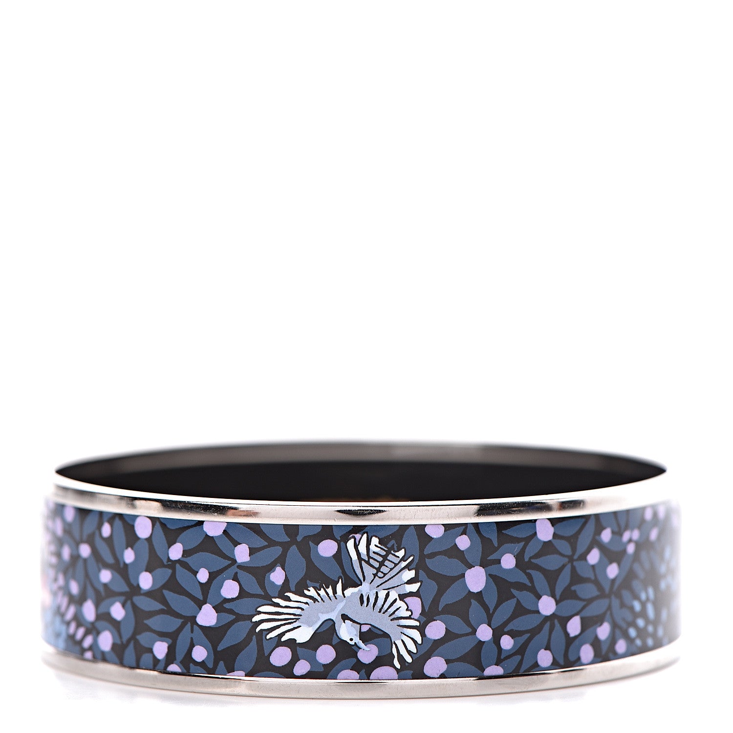 Hermes Enamel Printed Wide Dans Un Jardin Anglais Bracelet 65 Arts And Crafts 1 of 6