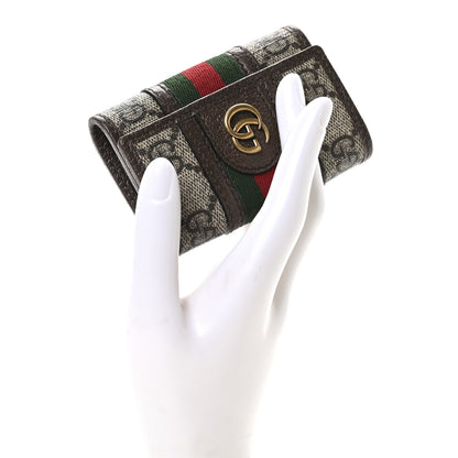 Gucci GG Supreme Monogram Web Ophidia 6 Key Holder Case Beige New Acero 2 of 8