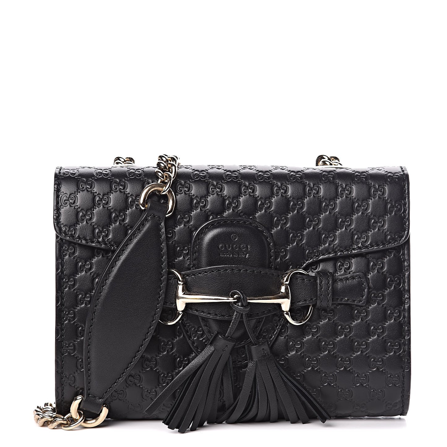 Microguccissima Mini Emily Shoulder Bag Black