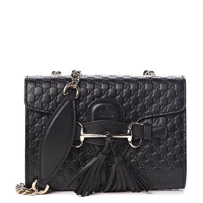 Gucci Microguccissima Mini Emily Shoulder Bag Black 1 of 12