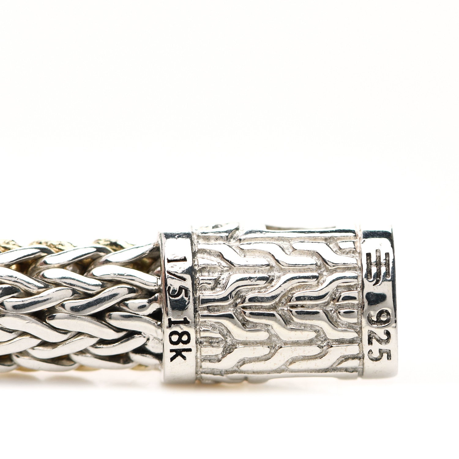 John Hardy Sterling Silver 18K Yellow Gold 5mm Classic Chain Reversible Bracelet 6 of 7