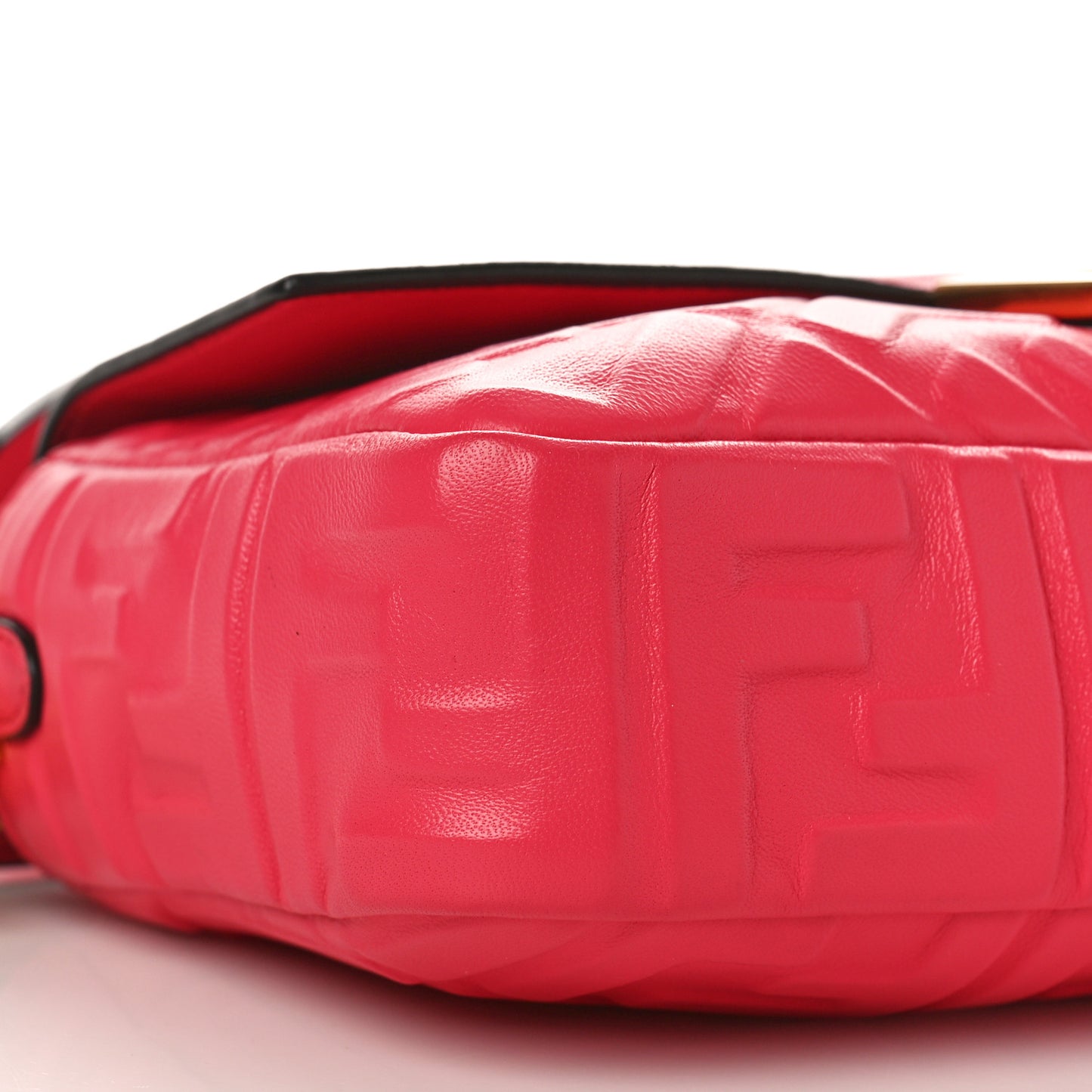 Nappa FF 1974 Embossed Baguette Lampone