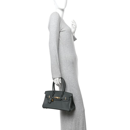 Hermes Evercolor Shoulder Birkin Light 29 Vert Mangrove 2 of 11