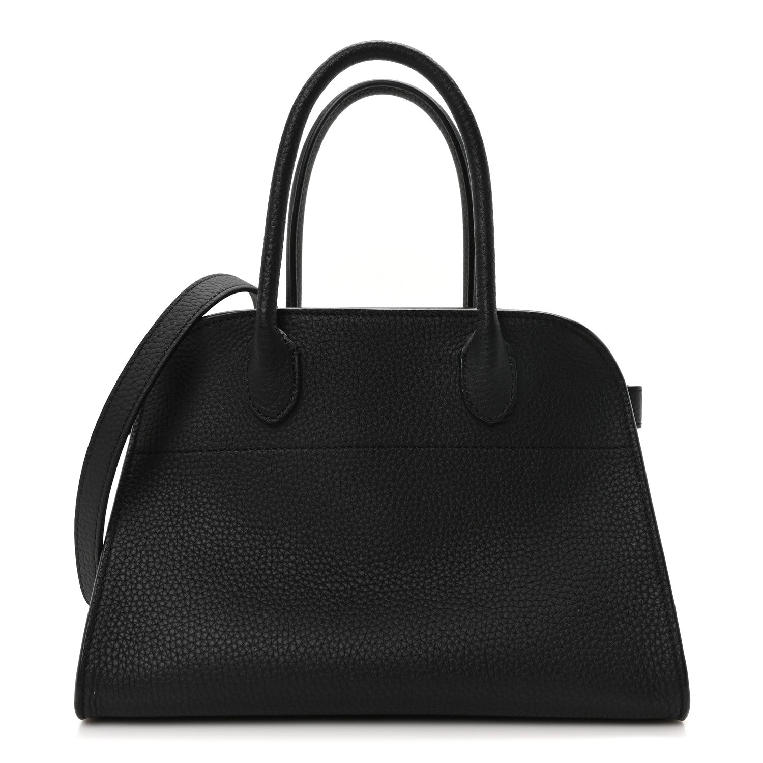 The Row Grained Calfskin Soft Margaux 10 Bag Black 1 of 9