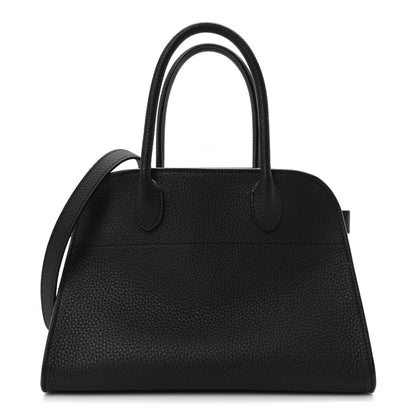 The Row Grained Calfskin Soft Margaux 10 Bag Black 1 of 9