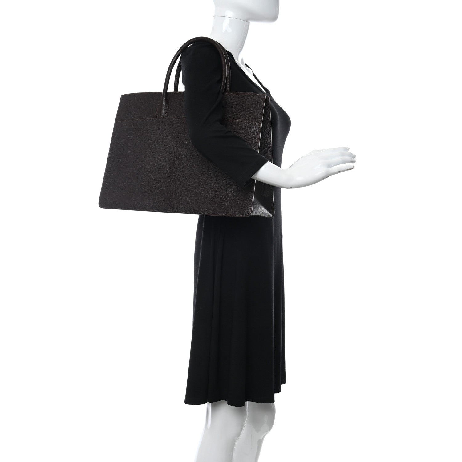 Hermes Chevre de Coromandel White Bus 40 Cocoan 2 of 11