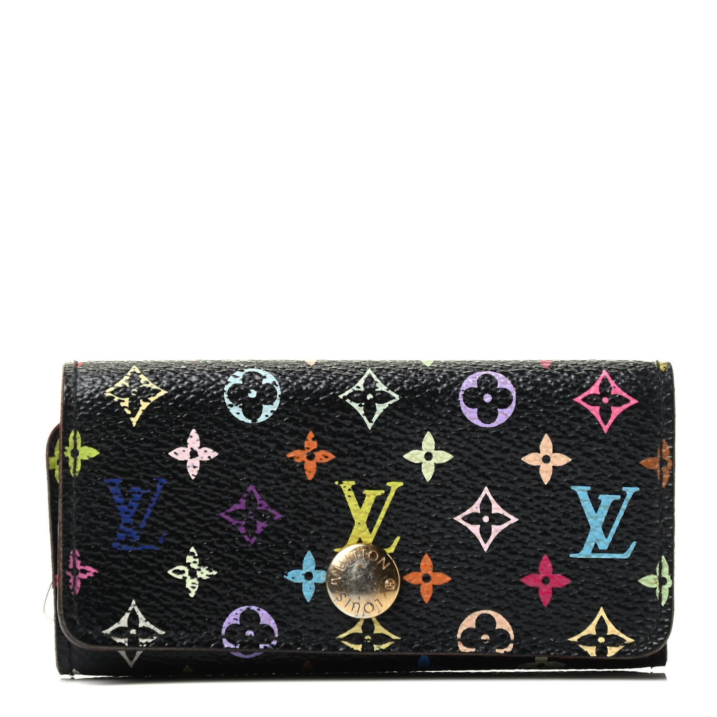 Monogram Multicolor Multicles 4 Key Holder Black