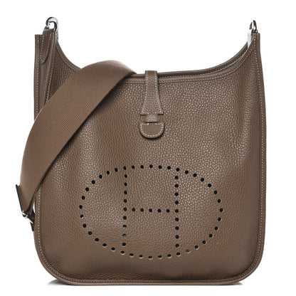 Hermes Taurillon Clemence Evelyne III PM Etoupe 1 of 15