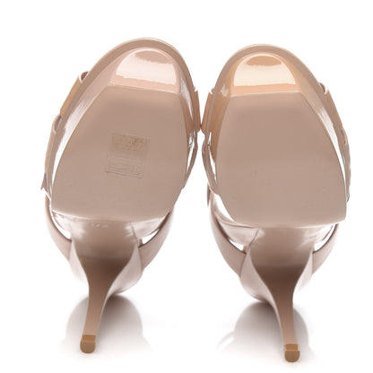 Saint Laurent Patent Tribute 75 Platform Sandals 37.5 Pale Pink 5 of 9