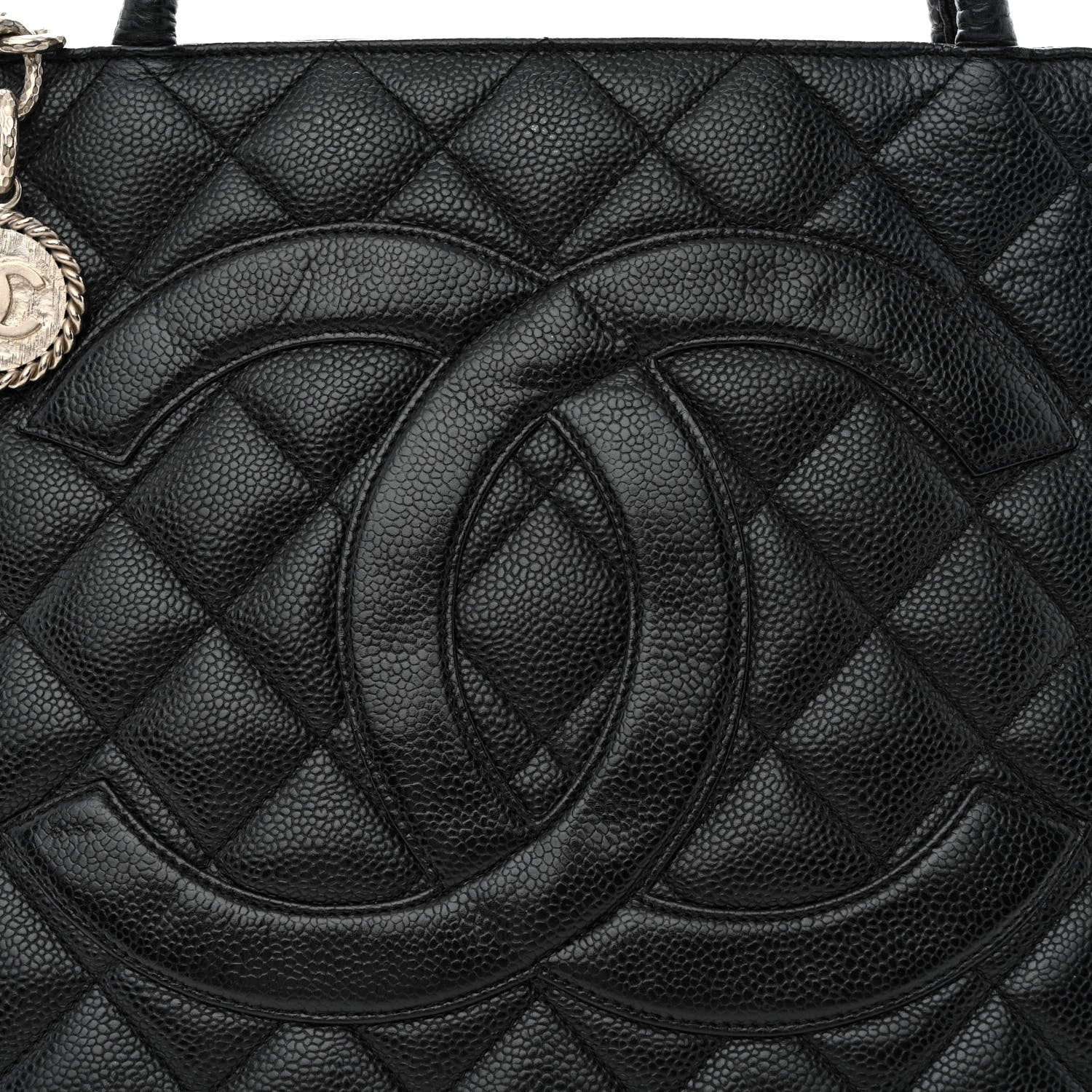 Chanel Caviar Quilted Medallion Tote Black 8 of 10