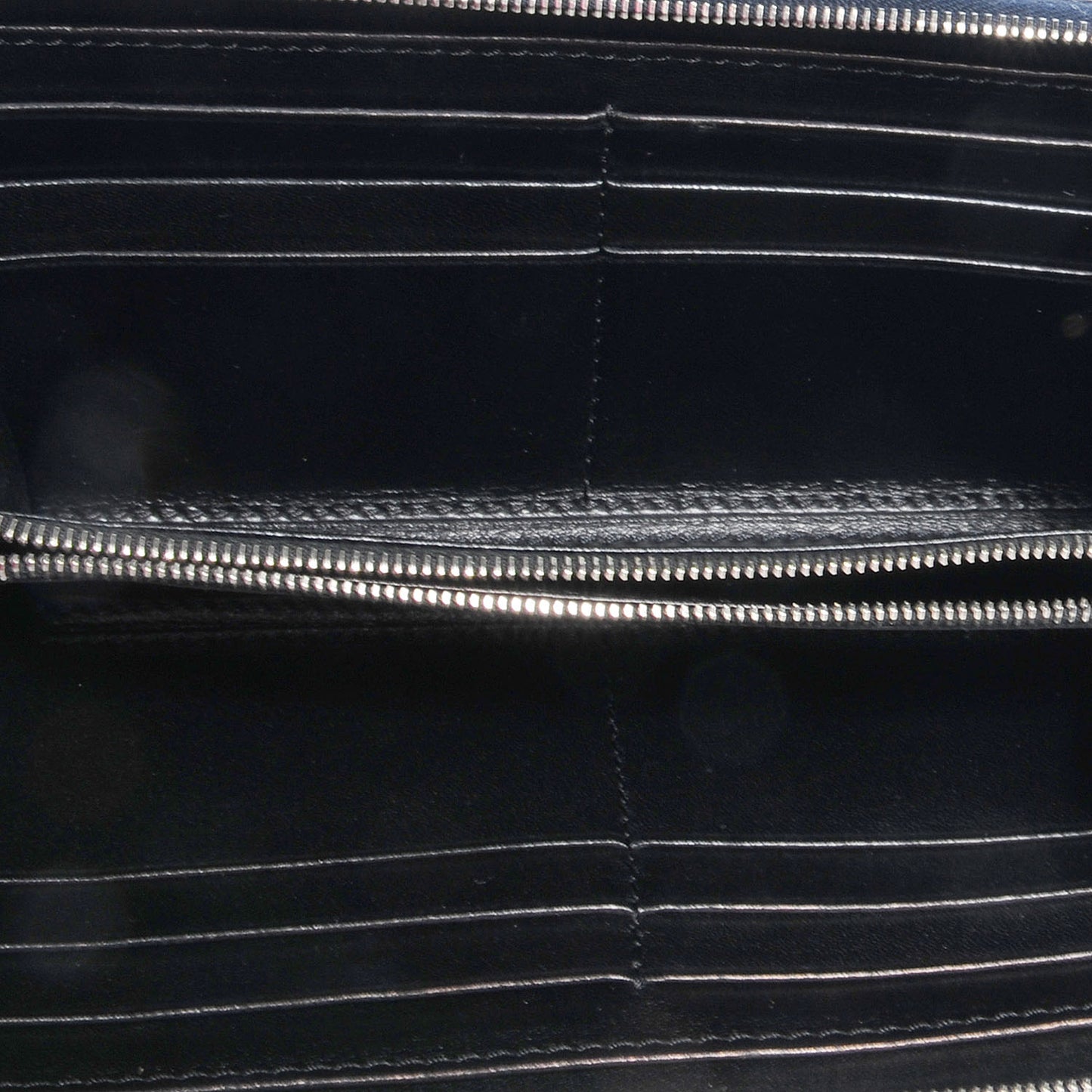 Drummed Calfskin Zip Around Wallet Navy