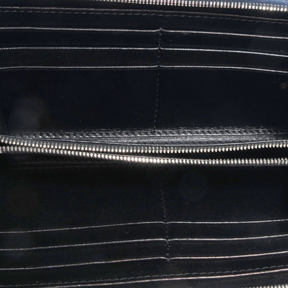 Celine Drummed Calfskin Zip Around Wallet Navy 6 of 10