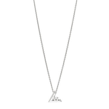 Louis Vuitton 18K White Gold Diamond Large LV Volt One Pendant Necklace 1 of 5
