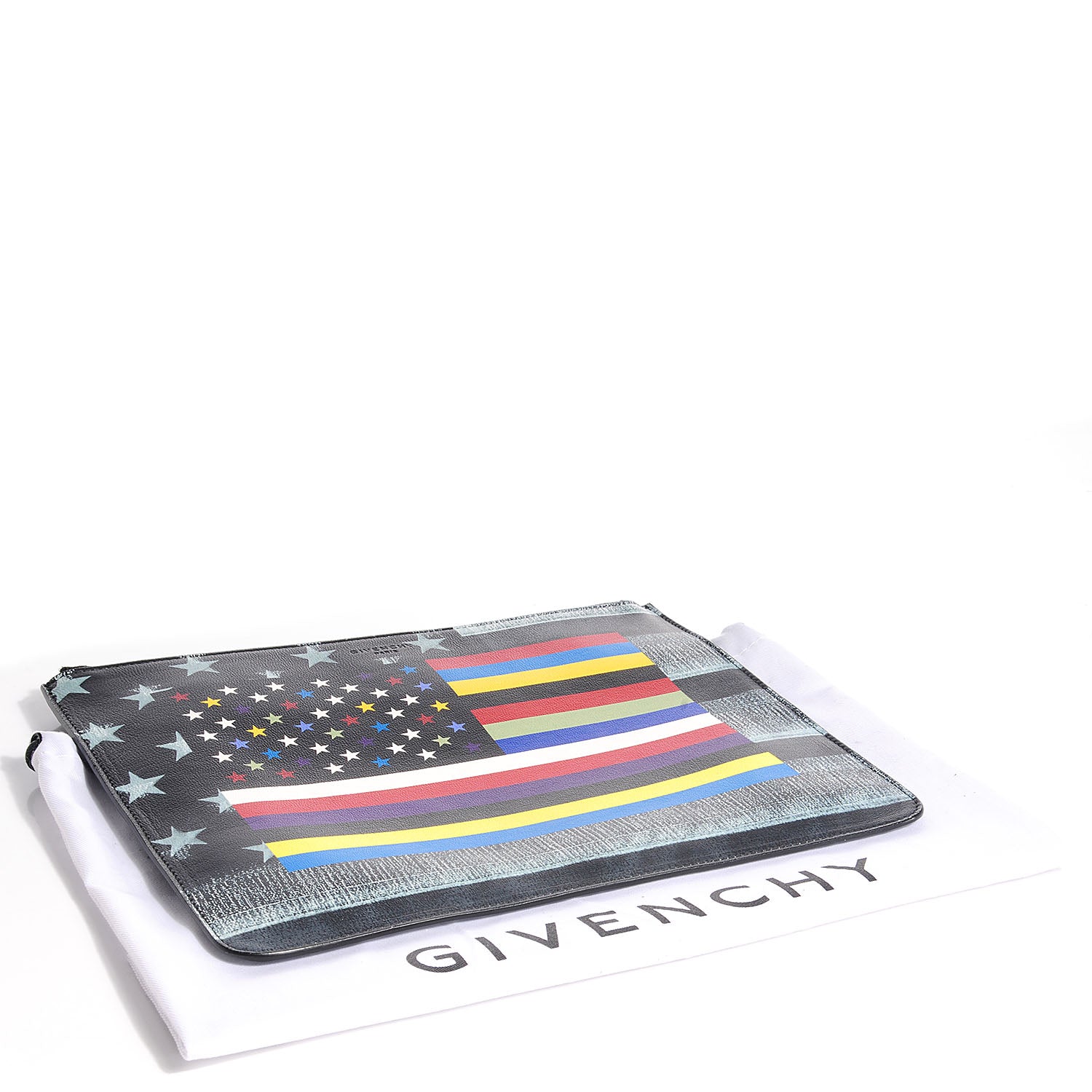 Givenchy Lambskin Flag Print Zip Pouch Multicolor 4 of 9