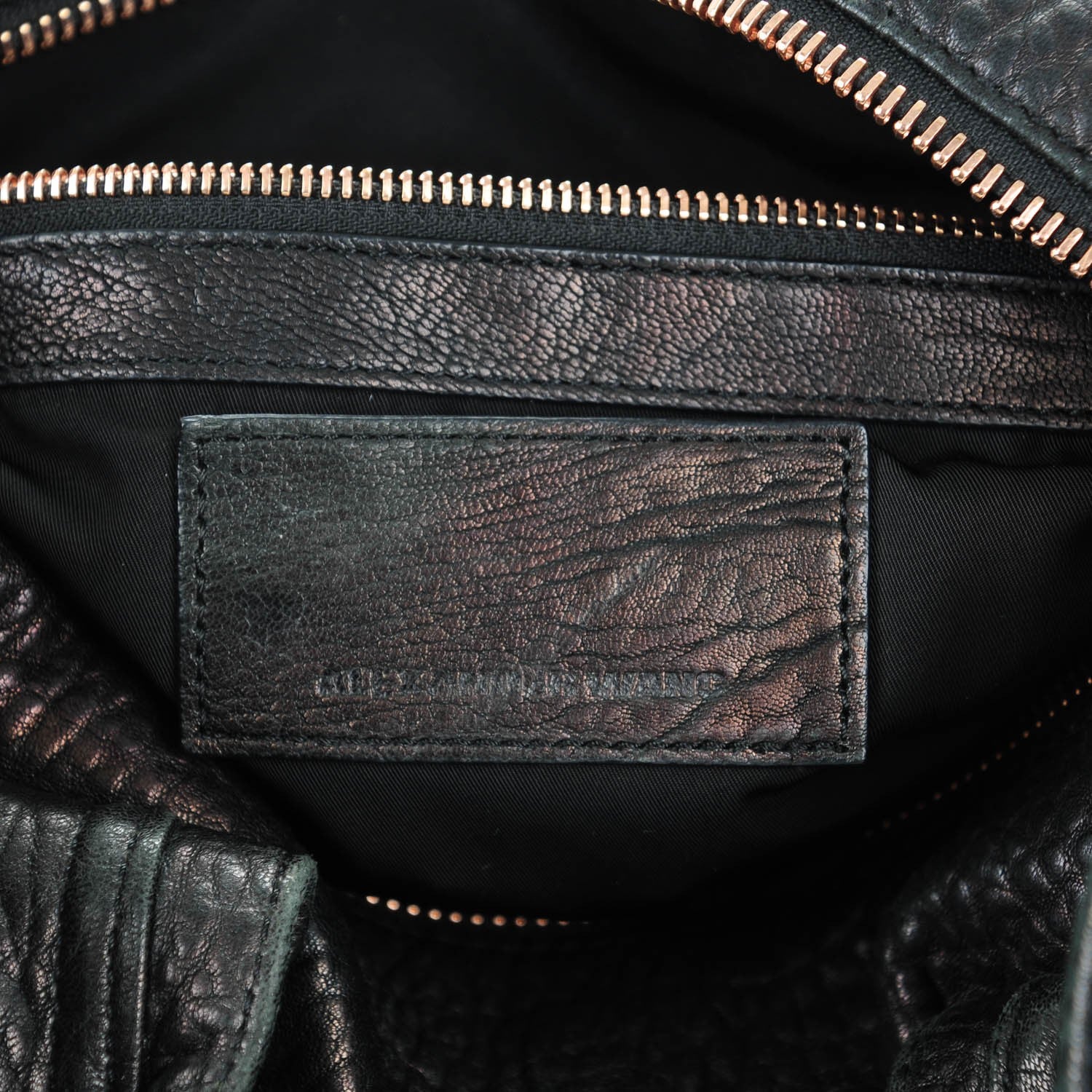 Alexander Wang Pebbled Lambskin Rocco Black Rose Gold Hardware 6 of 7