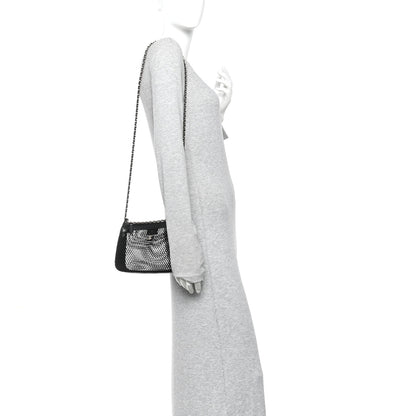 Chanel Mesh Shiny Lambskin Clutch With Chain Black 2 of 11