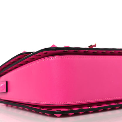 Valentino Garavani Smooth Calfskin Enamel Tonal Rockstud23 Shoulder Bag Pink PP 8 of 9