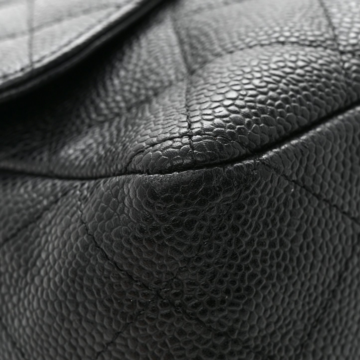 Caviar Quilted Jumbo Single Flap Black