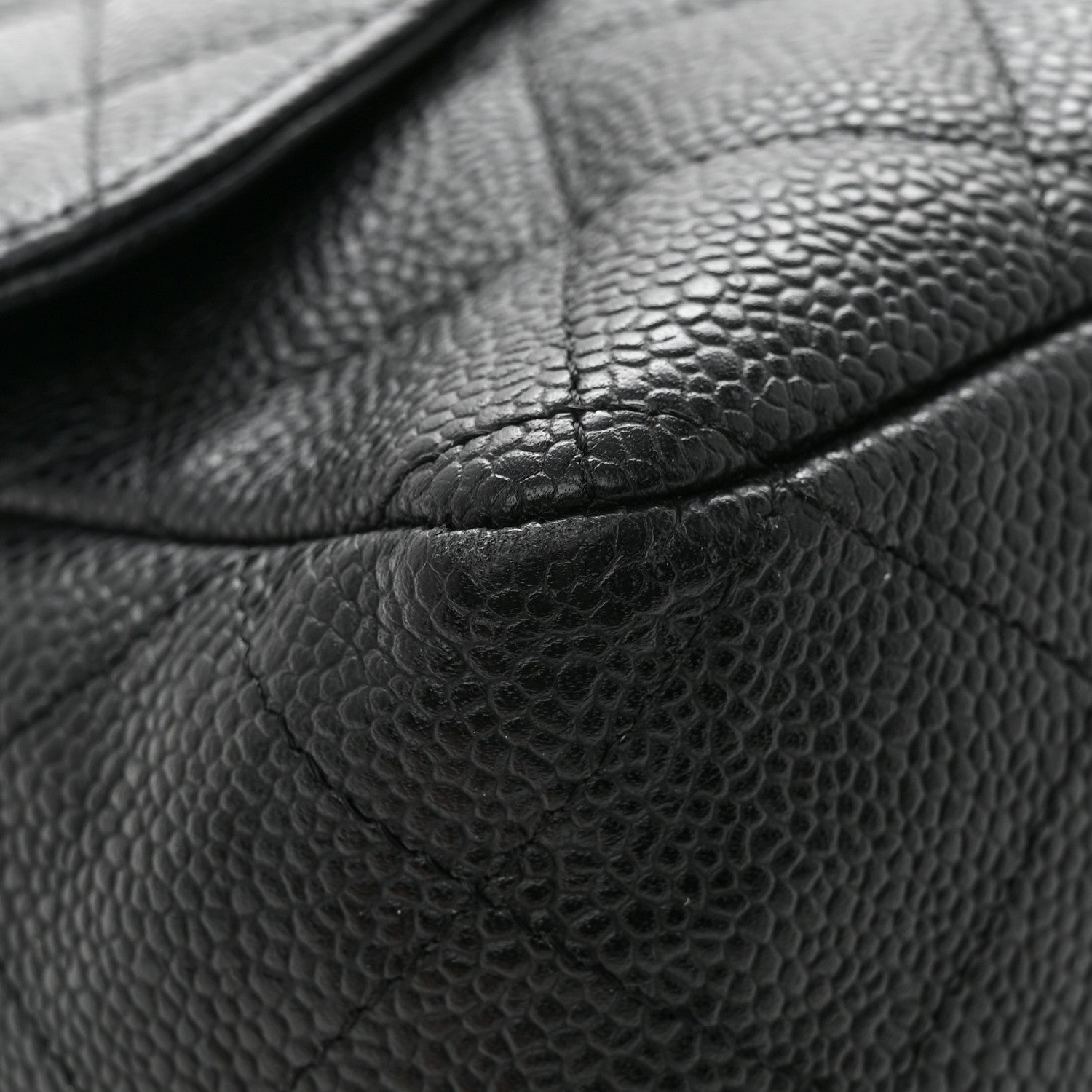 Chanel Caviar Quilted Jumbo Single Flap Black 11 of 13