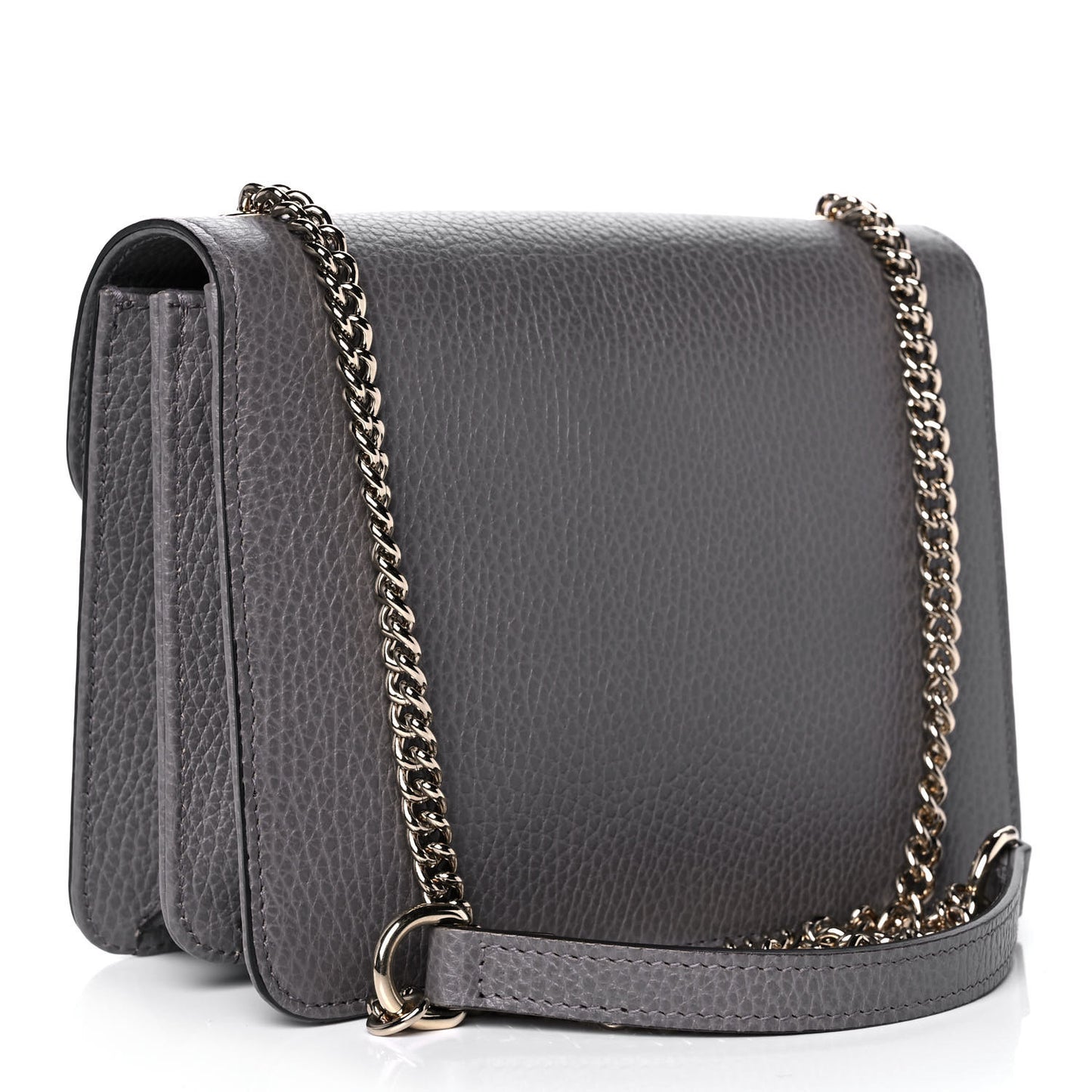 Dollar Calfskin Small Interlocking G Shoulder Bag Loess