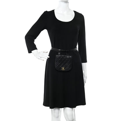 Chanel Lambskin Quilted Flap Waist Belt Bag 75 30 Black 2 of 12