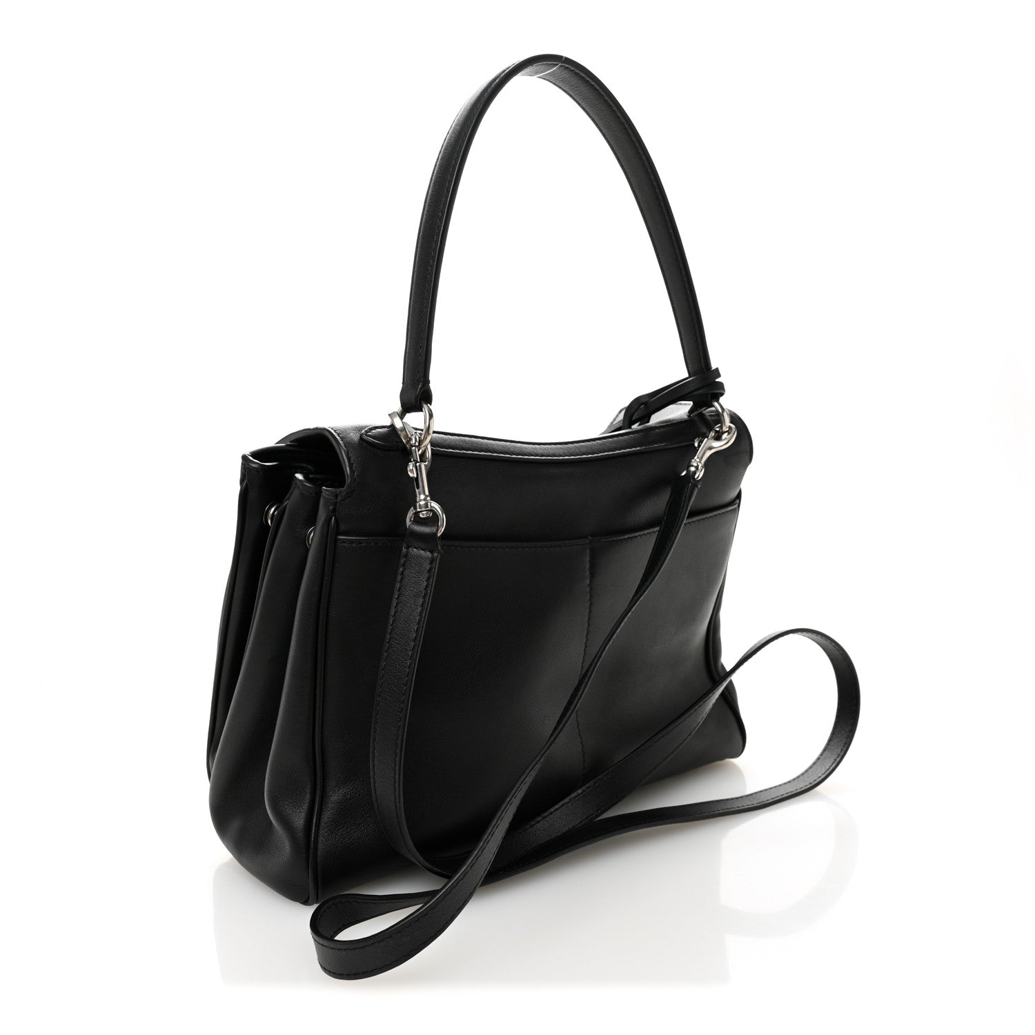 Balenciaga Natural Smooth Calfskin Small Rodeo Top Handle Handbag Black 3 of 9