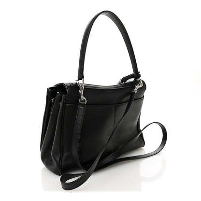 Balenciaga Natural Smooth Calfskin Small Rodeo Top Handle Handbag Black 3 of 9